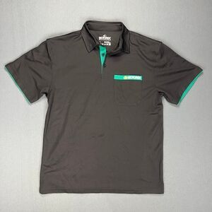 Motorex Polo Shirt Mens L Activewear SS Dadcore Gray Motorsports Racing Oil